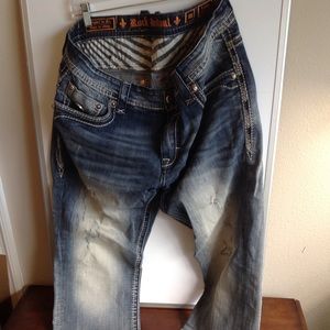 Men's Rock Revival pants jeans 38x32 Laken Stright
